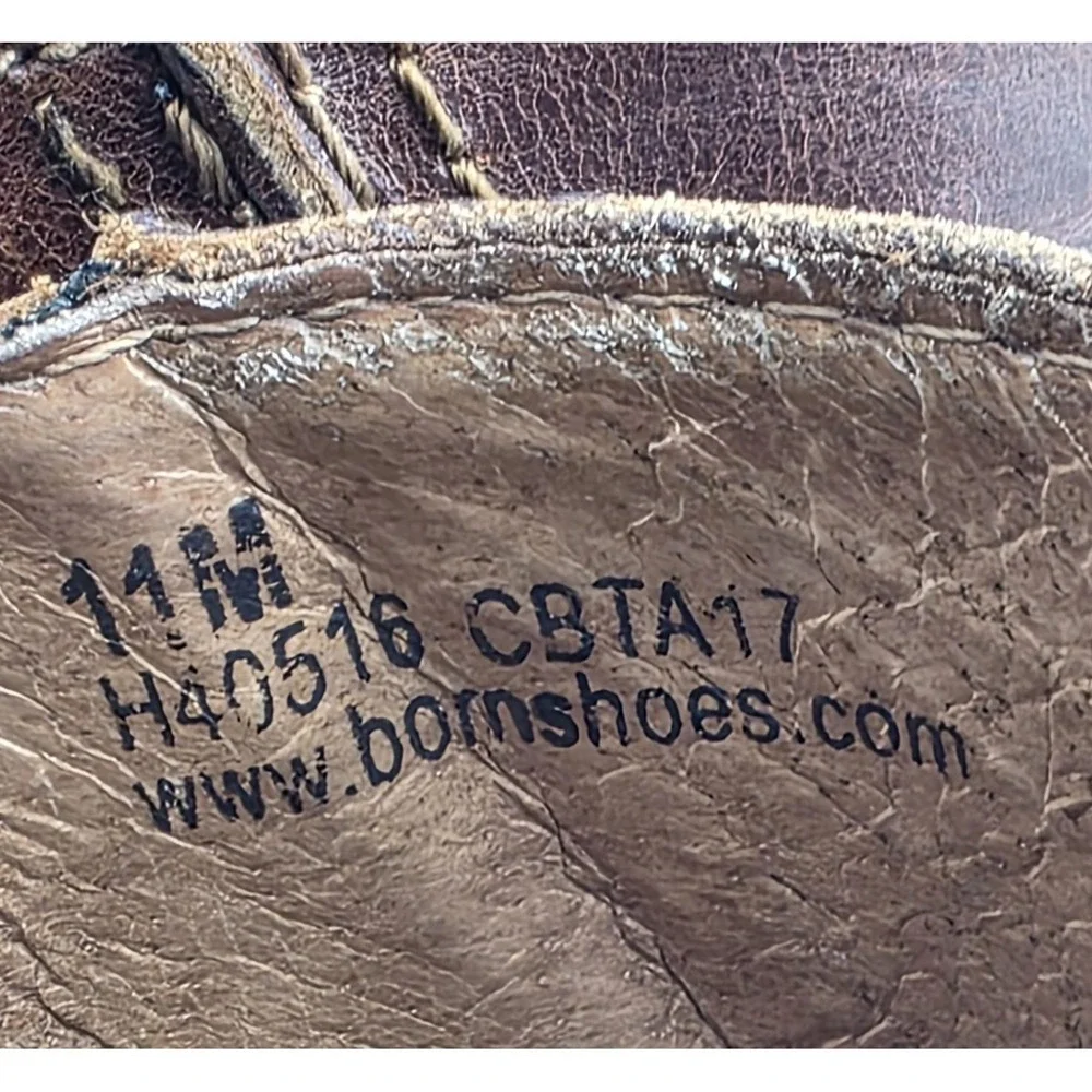 Born Crown Robert Slide Sandals Mens 11M Brown Leather Comfort Slip On